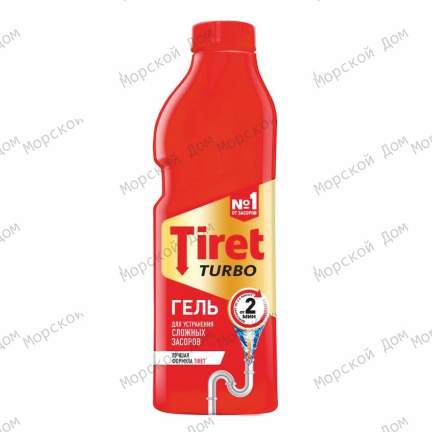 Средство для устранения засоров в трубах TIRET Turbo Гель